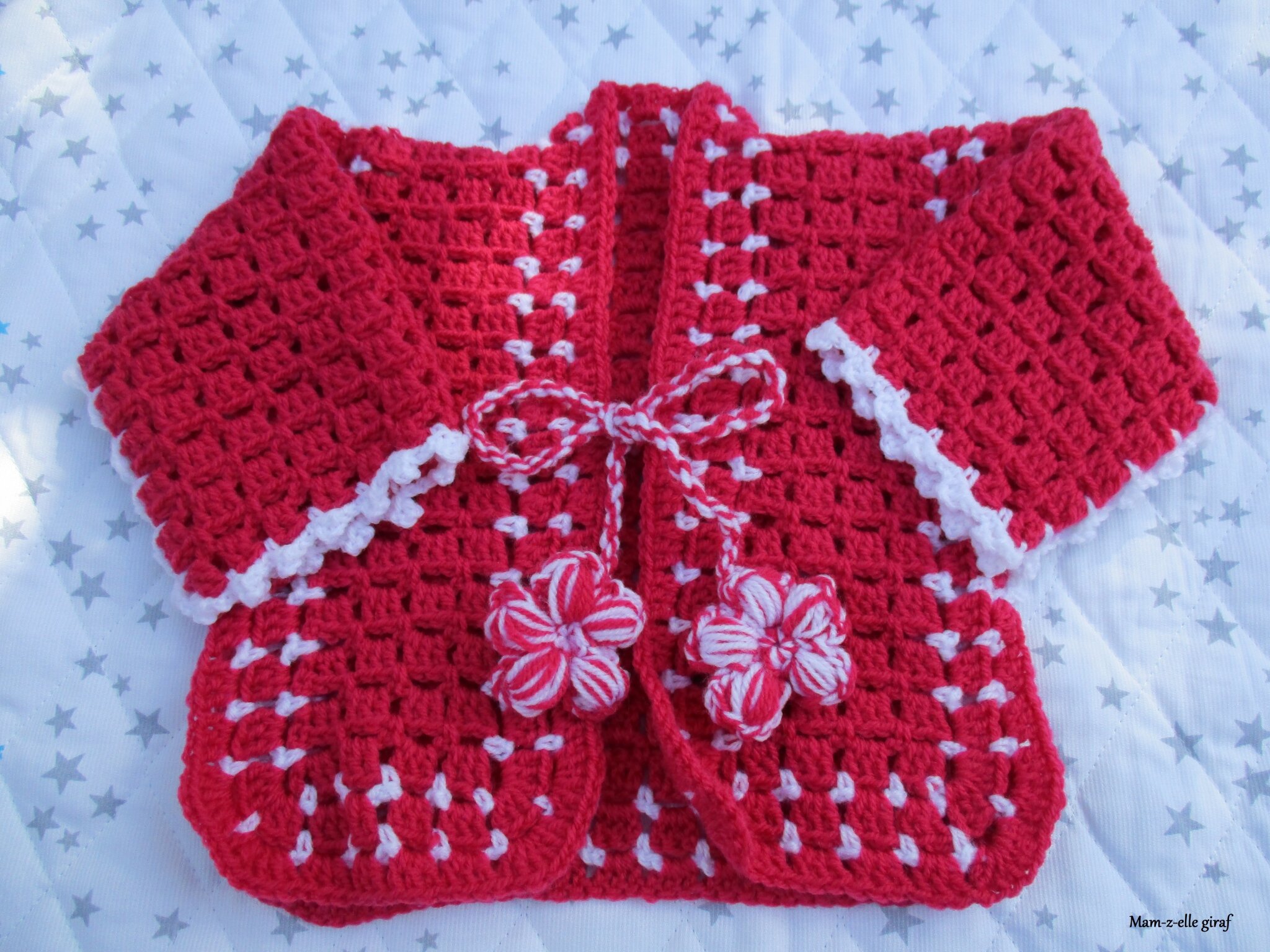 Gilet crochet bébé laine baby soft zeeman Les créations de Mamzelle