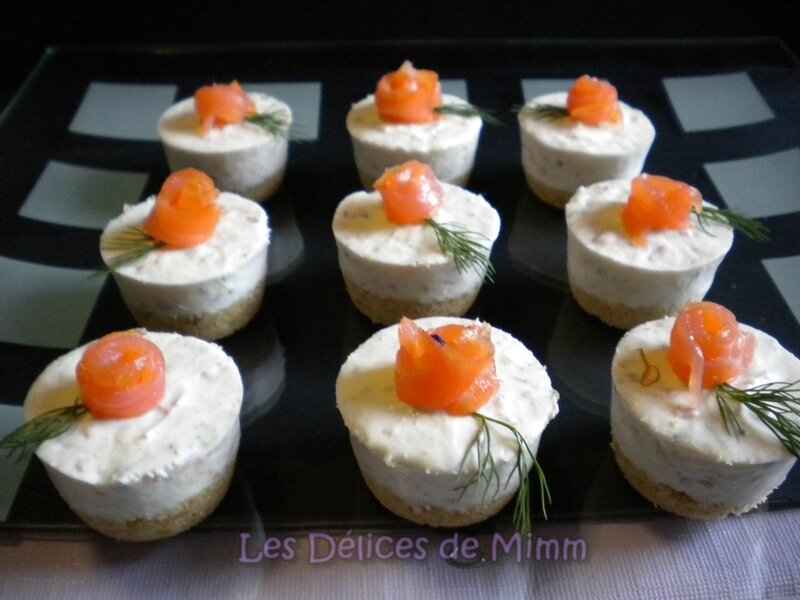 Mini cheesecakes au saumon fumé 3