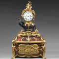 ﻿Pendule à musique, à l’éléphant, bronze <b>doré</b> et <b>ciselé</b>, époque Louis XV