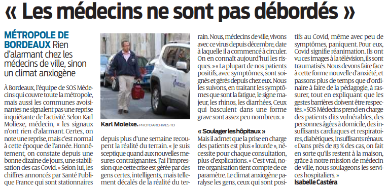 2020 09 25 SO Les médecins ne sont pas débordés