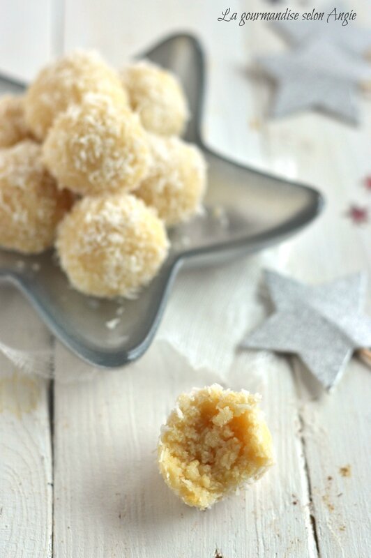 recette de Noël - truffes crues noix de cajou, citron et noix de coco 1