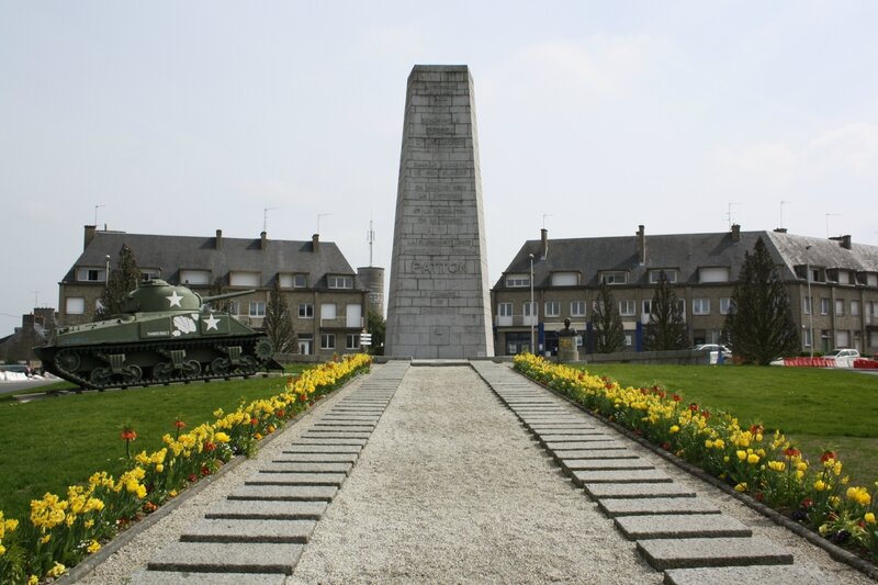 Avranches place George Patton WWII tank Sherman Prevosto