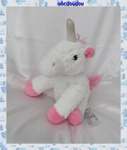 Peluche Bouillotte Licorne Blanc Et Rose Warmies