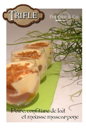 Trifle poire, confiture de lait et mousse mascarpone recettes Verrines mousse au chocolat meringuée