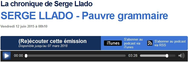 la chronique de serge llado