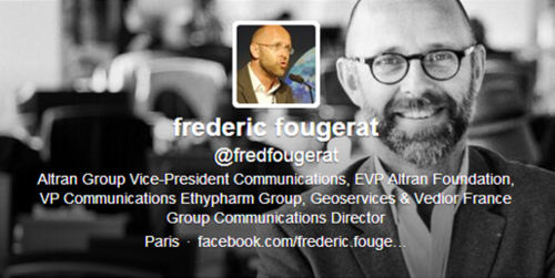 Profil Twitter de Frederic Fougerat