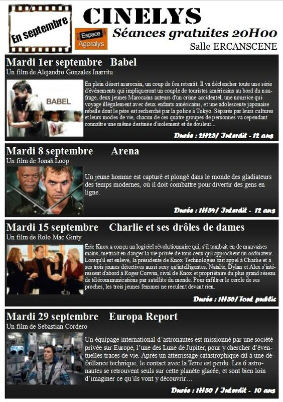 cinélys septembre