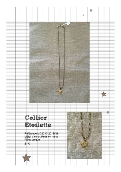 MD2210-2013#18 Collier Etoilette