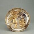 Plate (Herakles and the Erymanthian Boar) Silver partially gilt. Iran, Sassanian <b>5th</b>-<b>7th</b> <b>century</b> A.D. 