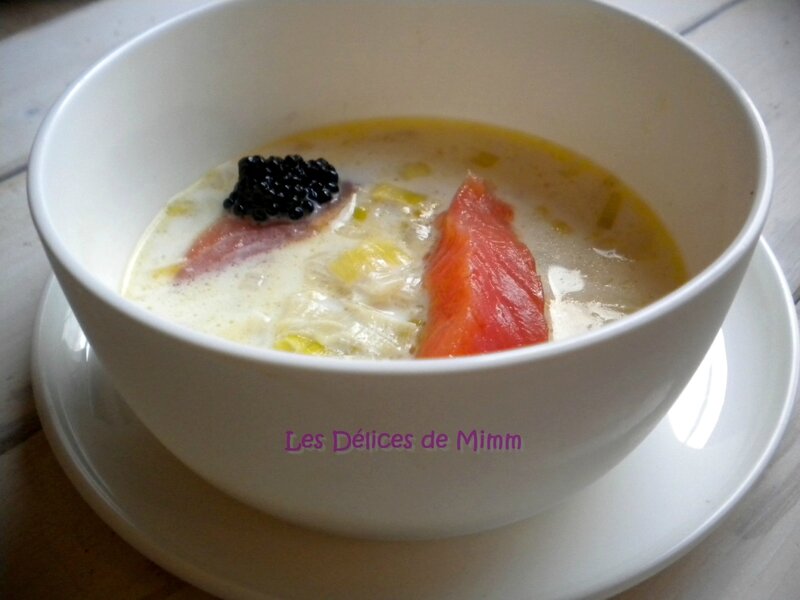 Soupe de saumon et caviar 4