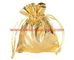 Bourse,-poche,-sachet-a-dragée-tissu-brillant--métal-dorée-et-lacet-gold gift pouch bag