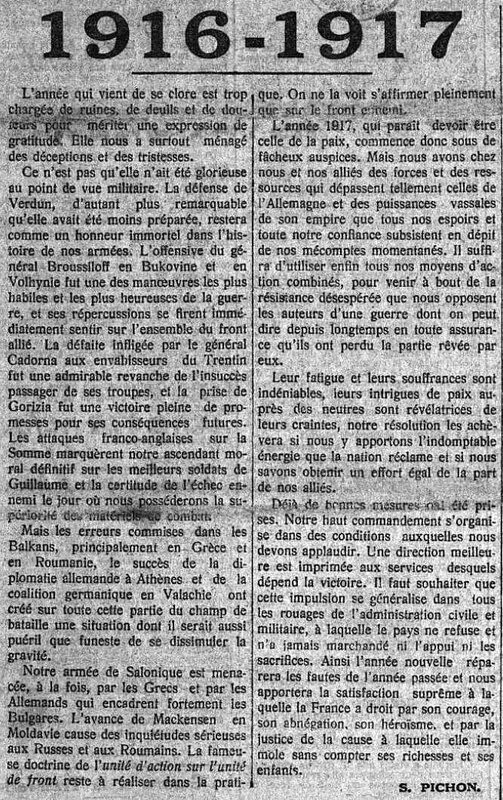 Le Petit Journal 01 01 1917