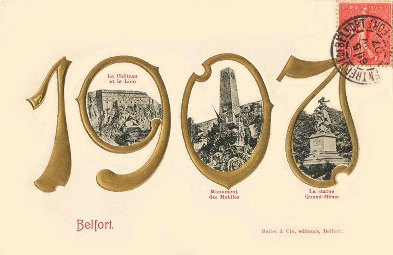 CPA Belfort Bonne Année 1907 img209R