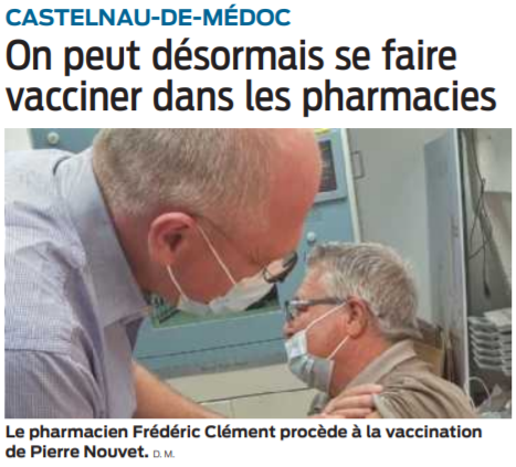 2021 03 30 SO Castelnau On peut désormais se faire vacciner dans les pharmacies