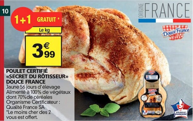 Auchan - Poulet Douce France du 27 juillet au 2 août 2016