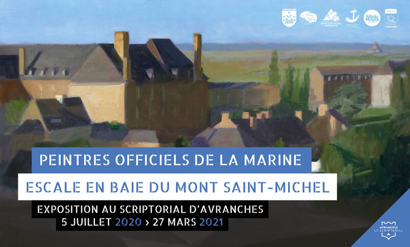 Peintres Officiels de la Marine_exposition_Mont-Saint-Michel_2020_2021_Scriptorial_Avranches_musée_affiche_visuel
