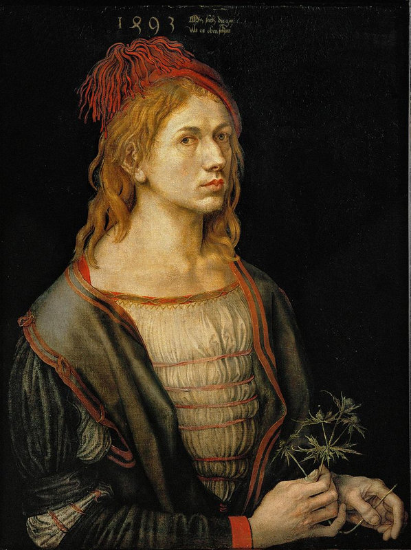 Dürer, Autoportrait au chardon