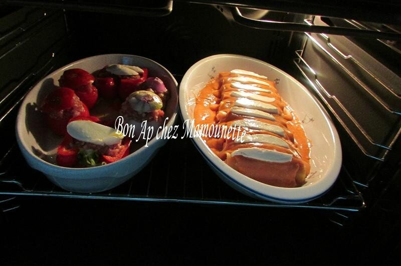 oignons rosé, poivron, tomates Bretagne, farcis à la chair mixte 010