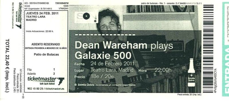 2011 02 24 Dean Wareham Teatro Lara Billet