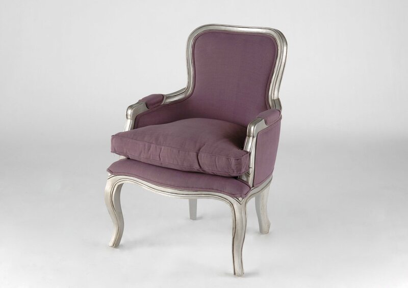 fauteuil baroque violet