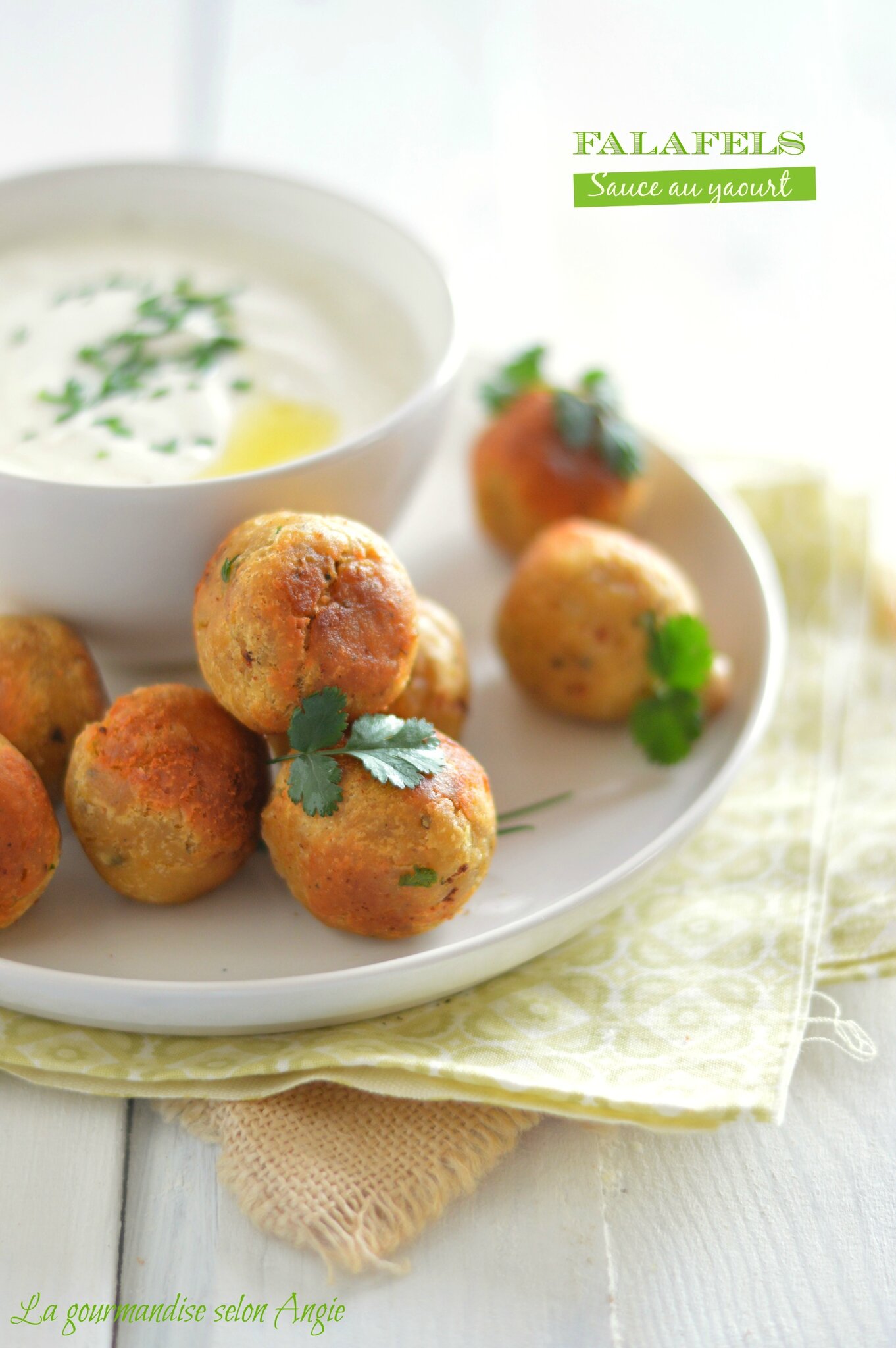 Falafels sauce au yaourt vegan sans gluten La gourmandise selon Angie