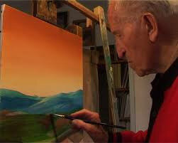 Serge en train de peindre un paysage