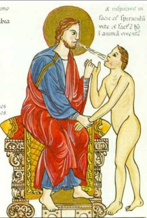 Adam, Hortus deliciarum, Mont Ste Odile, XIIe