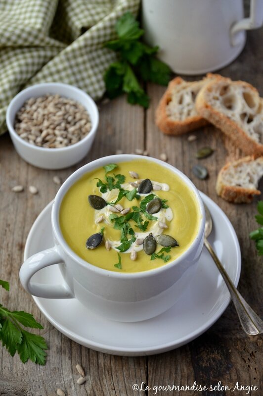 velouté pois cassés aux poireaux et lait de coco végétal