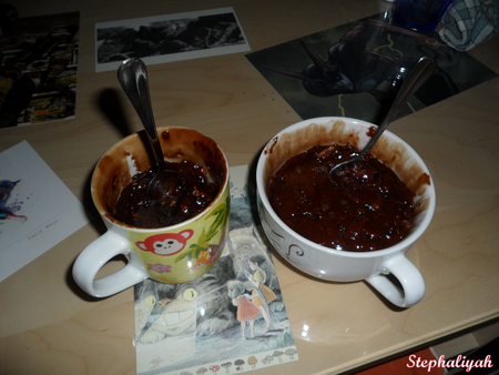 Mug cake au chocolat -- 24 mars 2013