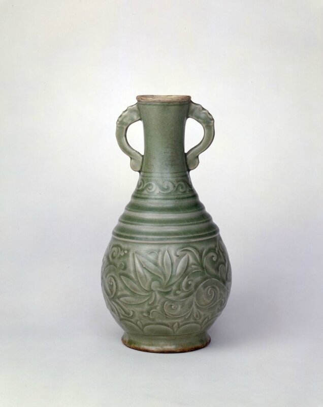 A Yaozhou carved 'Lotus' amphora, Song dynasty, high 24