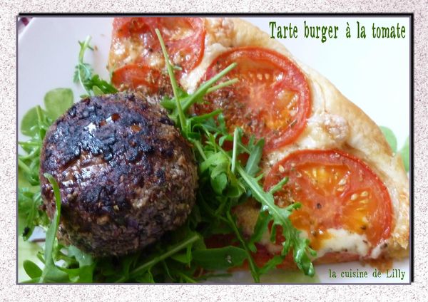 tarte burger à la tomate