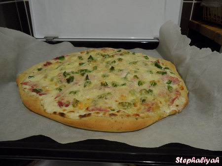 Pizza jambon fromage poivron vert -- 2