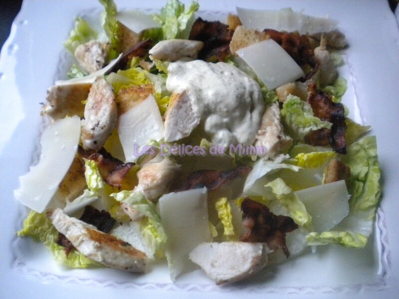 Salade César et sa sauce vinaigrette 2