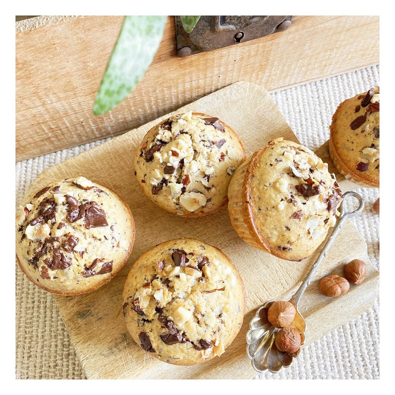 Muffins chocolat noisettes 02