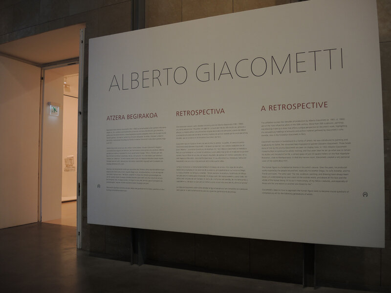 Bilbao, musée Guggenheim, exposition Giacometti