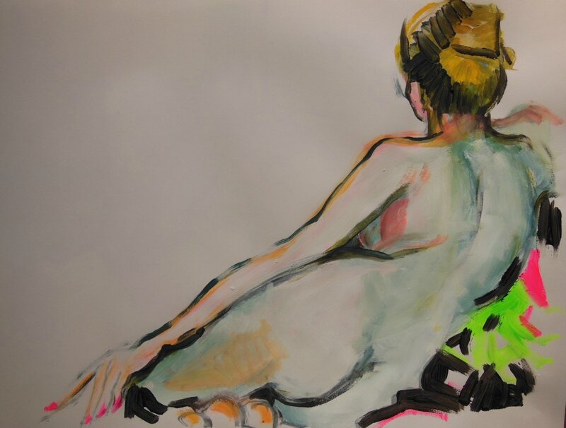 Dessin peinture tableau de nu modèle vivant atelier (12)