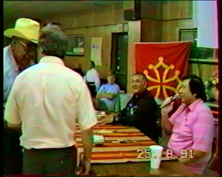 le premier drapeau occitan chez les Osages en 1991
