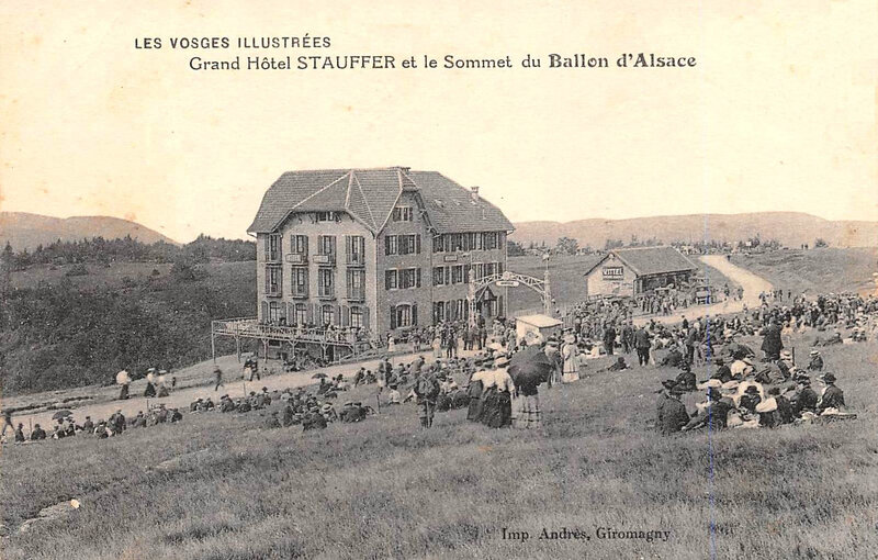 CPA Ballon d'Alsace Grand Hôtel Stauffer