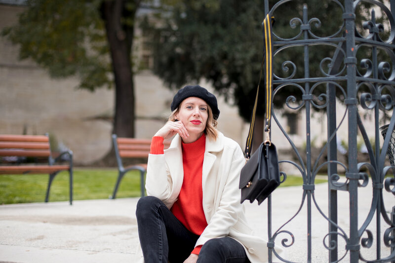 White coat and red knit -styliz (1)