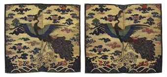 a_rare_pair_of_brocade_gold_ground_civil_officials_rank_badges_of_a_pe_d5477059h