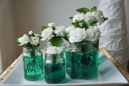 bouquet_oeillet_blanc_menthe