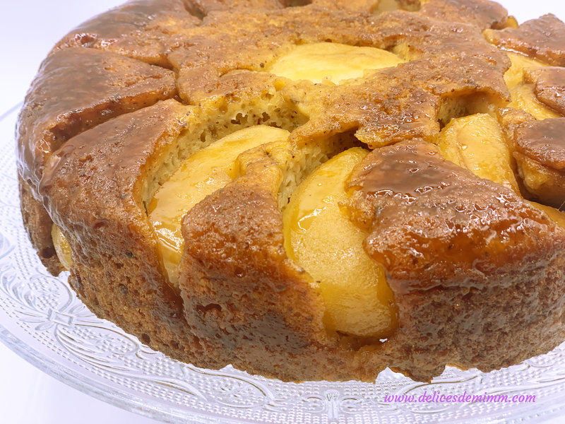 Gâteau renversé aux pommes et aux noisettes 5