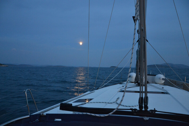 La lune sur l'archipel des Kornati, jeudi 29 octobre 2020