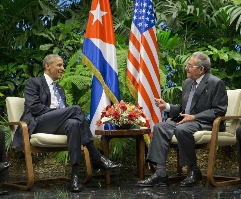 Barack Obama with Raul Castro, visit to Cuba march 21 2016
