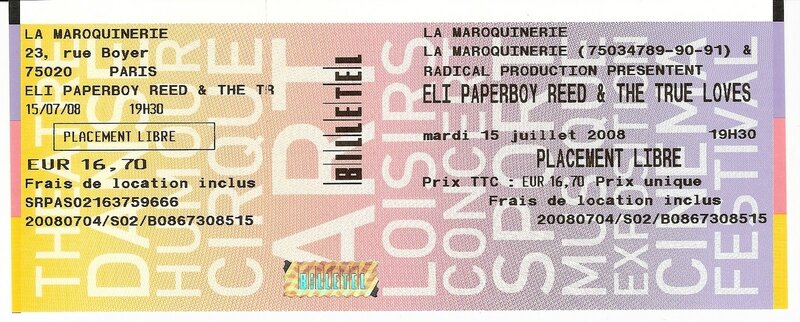 2008 07 Eli Paperboy Reed La Maroquinerie Billet