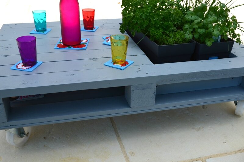 Table basse en palette -récup-Lachouettebricole