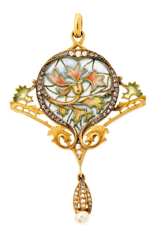 Attributed to Masriera Hermanos, Modernista pendant, circa 1910