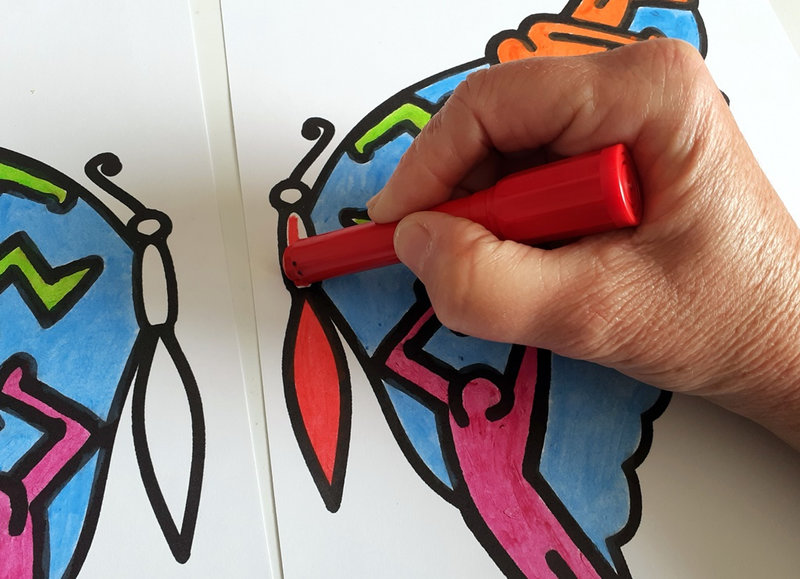 428-Fleurs Printemps-Papillon Keith Haring (12)