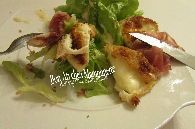 babybel frits sur nid de salade et sa coppa 011