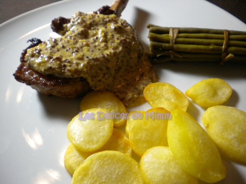 Côtes de porc ibérique (Iberico) à la moutarde à l'ancienne 3